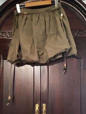 Zara Olive Green Bubble Mini Skirt
